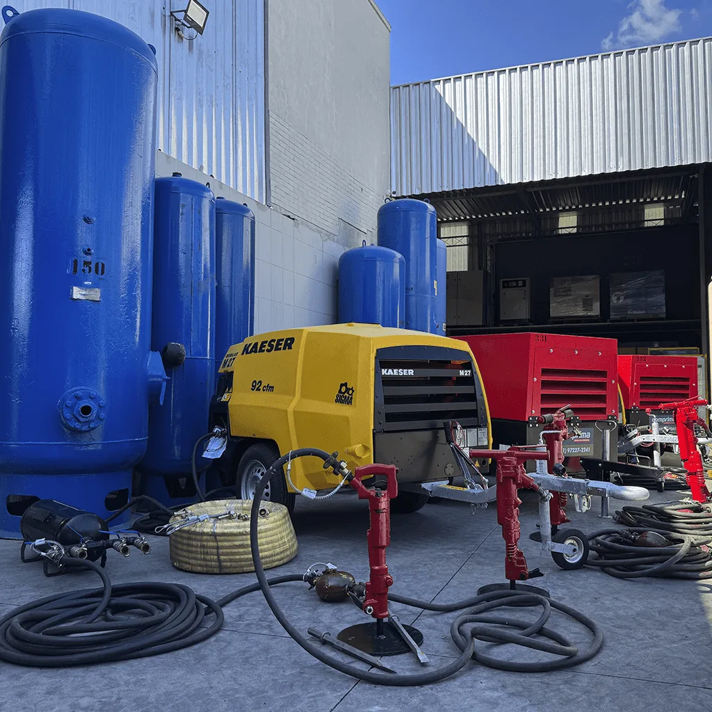 Conjunto de ferramentas pneumáticas para venda e locação — Rental Parts