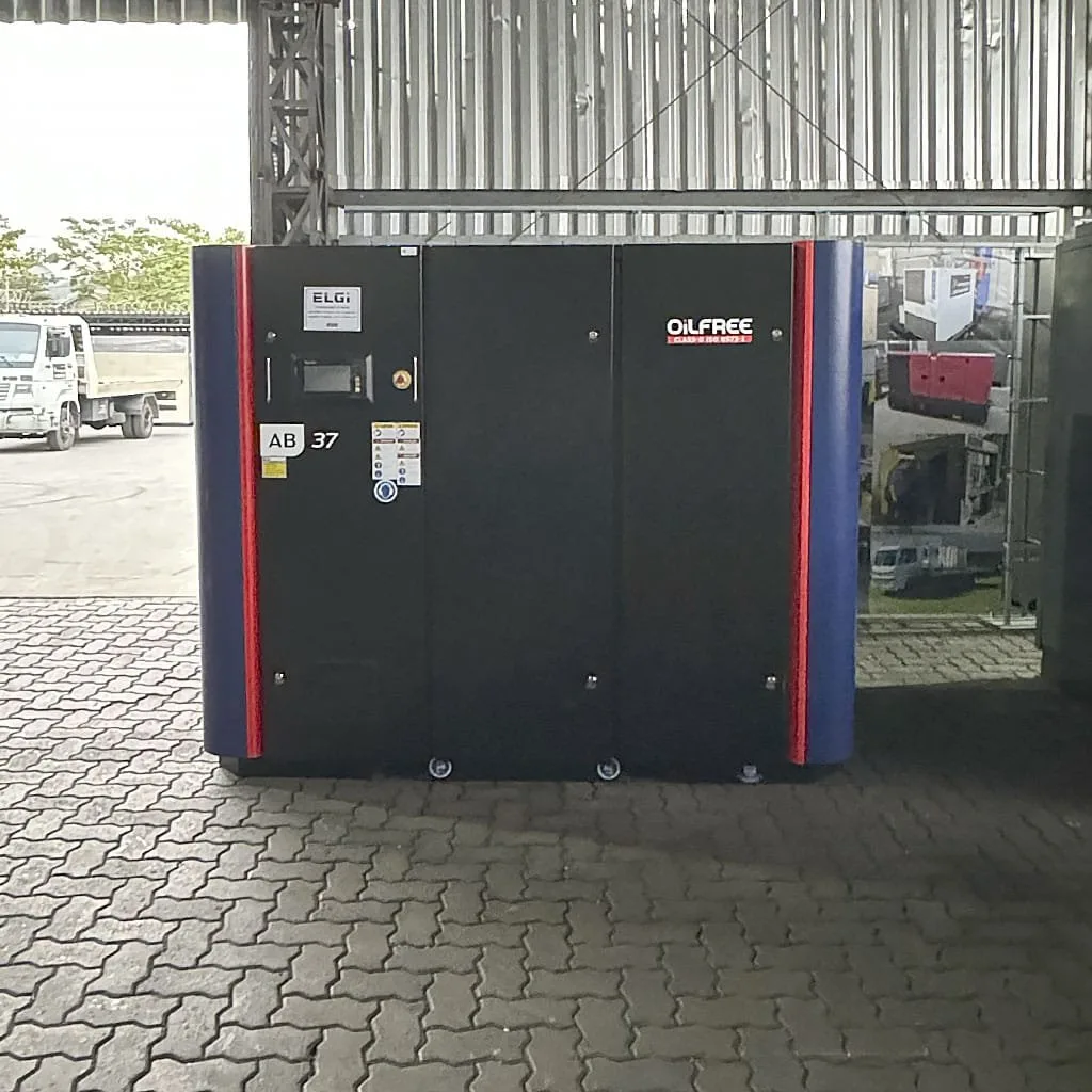 Compressor de ar isento de óleo oil-free para locação